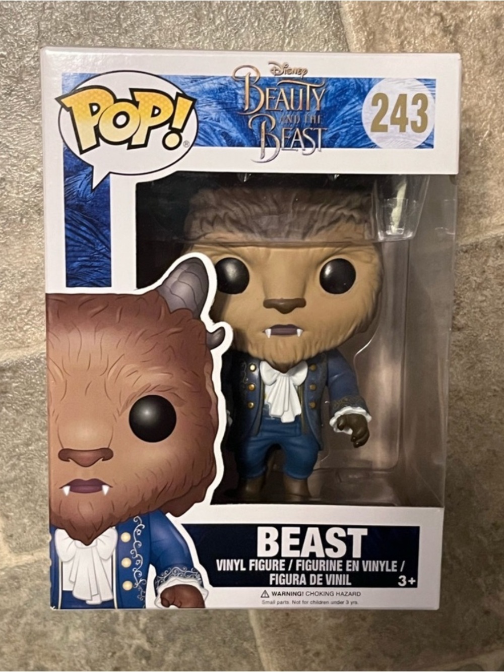 Funko Beast Vinyl Figure in Blue Outfit with Cream Accents